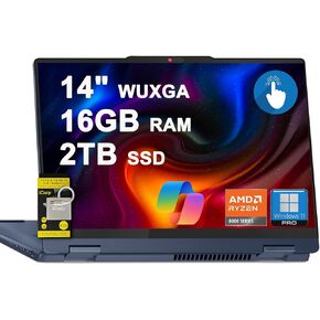 Lenovo Flex 14 2-in-1 Convertible Laptop, 14 Inch FHD, Touchscreen, AMD Ryzen 5 3500U Processor, Radeon Vega 8 Graphics, 8GB DDR4 RAM, 256GB NVMe SSD, Win 10, Black, Pen Included
