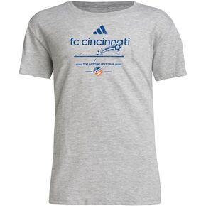 adidas Kids' FC Cincinnati Vintage World Pre-Game Short Sleeve T-Shirt