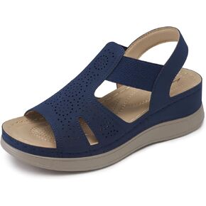 Shibever Wedge Sandals نساء مريحات: صندل للنساء 2025 Summer Summer Strap Open Open Tee Low -yeel منصة أسافين