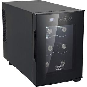 Koblenz 18-Bottle Free Standing Single Zone Fridge and Chiller Wine Cooler, One Size, Black in Saudi Arabia
