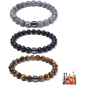 Glame Anti Alcohol Bracelet, Magnétiques Anti-Alcohol Bracelet GM Mnetic Bead to Reduce the Urge to Drink Relieve Anxiety and Stress Healing Bracelets Jewelry for Women Men