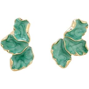 Irregular Unique Statement Petal Earrings for Women Flower Dangle Earrings in Stainless Steel, Hypoallergenic and Trendy Jewelry Gift, Perfect for Casual and Formal Occasions Deluxe