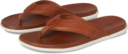 OLUKAI Olali Men's Leather Sandals, Versatile & Comfortable Flip Flops, Soft & Durable Material, Arch Support & All-Day Wear in Saudi Arabia