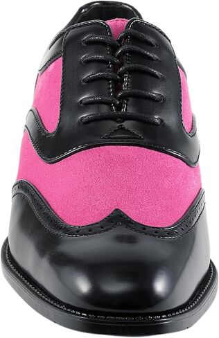 Sio Mens Two-Tone Suede Smooth Wingtip Oxford Dress Shoe: Style Brighton in Saudi Arabia