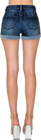 WAX JEAN Butt I Love You Push Up High Rise Rolled Cuff Denim Shorts in Kuwait