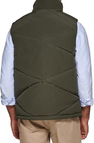 Tommy Hilfiger Men's Diamond Quilted Stand Collar Vest, Navy, X-Large in Saudi Arabia