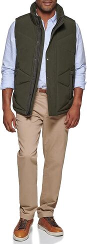 Tommy Hilfiger Men's Diamond Quilted Stand Collar Vest, Navy, X-Large in Saudi Arabia