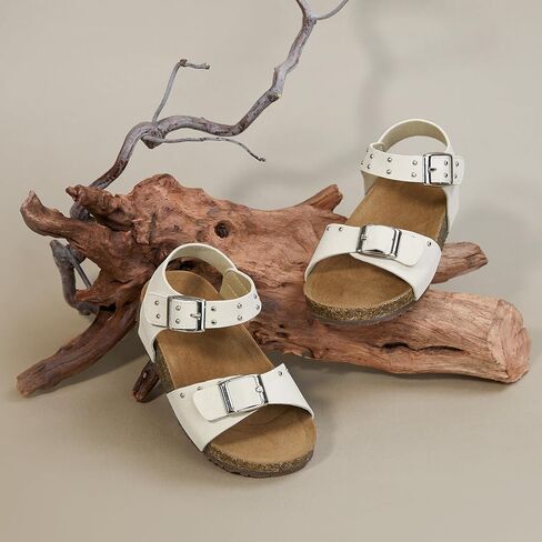 Felix & Flora Toddler Girls Sandals Flower Girl Cork Footbed Open Toe Comfort Princess Summer Flat Shoes in Saudi Arabia