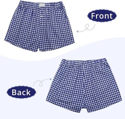 Y2K Boxer Shorts for Womens Low Waist Plaid Lounge Shorts Elastic Cute Gingham Pajamas Bottoms in Kuwait