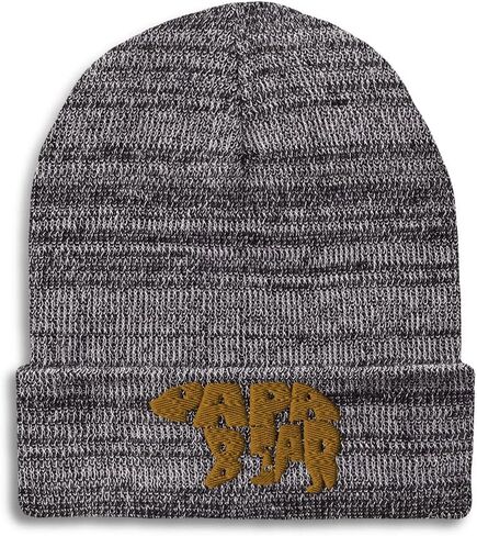 Beanies for Men Papa Bear Embroidery Dad Papa Winter Hats for Women Acrylic Skull Cap 1 Size in Saudi Arabia