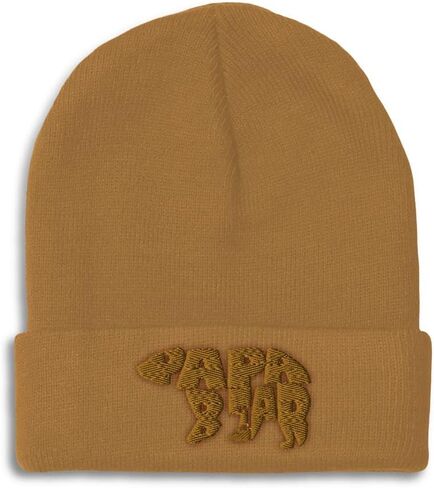Beanies for Men Papa Bear Embroidery Dad Papa Winter Hats for Women Acrylic Skull Cap 1 Size in Saudi Arabia