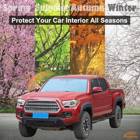 Aunginsy Car Front Windshield Sunshade Compatible with Toyota Tacoma 2006-2025 Automotive Windshield Sunshades Foldable Reflective Sun Visor for UV Rays/Sun Heat Protection Car Interior Accessories in Saudi Arabia