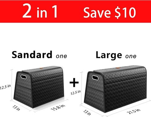 Aiuwo Foldable Leather Trunk Organizer for Car, SUV, Truck, MPV, Multi-Compartment Storage Box for Shopping, Camping, Picnic, Home, Garage box (Black, Large) in Saudi Arabia