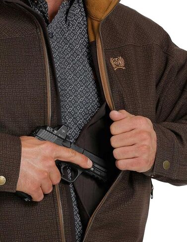 Cinch Men's Concealed Carry Textured Bonded Zip-Front Jacket in Kuwait