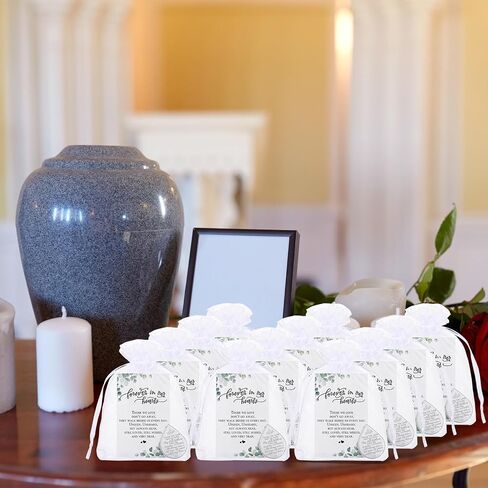 Ctosree 100 Sets Mini Tear Shaped Memorial Ornament Includes Tear Drop Shaped Ornament Memorial Pocket Token Funeral Prayer Cards and Organza Bags for Funeral Sympathy Gifts in Saudi Arabia