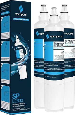 SpiroPure SP-LE600 NSF Certified Refrigerator Water Filter Replacement for LT600P, 9990, 5231JA2006, 46-9990, 5231JA2006A-S (1 Pack) in Saudi Arabia