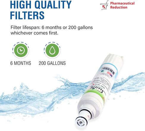 Swift Green Filters SGF-W10 Rx Pharmaceutical Replacement Water Whirlpool 4396701, EDR6D1, Filter 6,46-9915,CLCH125,EFF-6001A (1pack), 1 Pack, White in Kuwait