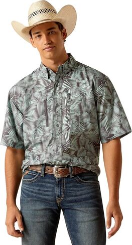 ARIAT Men's MNS Venttek CLSSC SS SHRT Charcoal, XX-Large in Kuwait