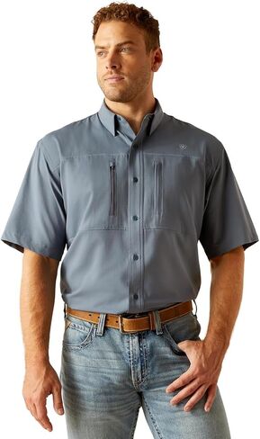 ARIAT Men's MNS Venttek CLSSC SS SHRT Charcoal, XX-Large in Kuwait