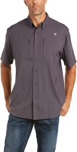 ARIAT Men's MNS Venttek CLSSC SS SHRT Charcoal, XX-Large in Saudi Arabia