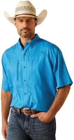 ARIAT Men's MNS Venttek CLSSC SS SHRT Charcoal, XX-Large in Kuwait