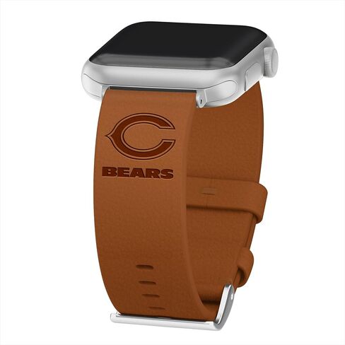 GAME TIME Chicago Bears Premium Leather Watch Band Compatible with Apple Watch in Saudi Arabia