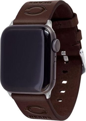 GAME TIME Chicago Bears Premium Leather Watch Band Compatible with Apple Watch in Saudi Arabia