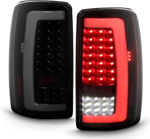 AKKON - Fits 2000-2006 Chevy Tahoe Suburban GMC Yukon XL 1500/2500 [C-Tube] Parking LED Reverse Black Tail Light Brake Lamp Pair in Saudi Arabia