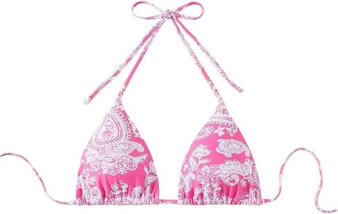 SOLY HUX Women's Summer Floral Print Halter Bikini Tops Tie Back Padded Swimsuit Top Beachwear in Saudi Arabia