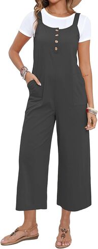 Neer Women's Belesuits Cotton Sails Slicfeless Slistraps Armual Wide Leg Rompers Lequers with Mobicts in Saudi Arabia