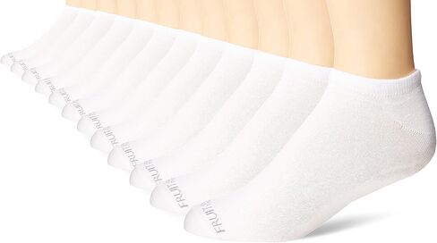 Fruit of the Loom Men's 12-Pair Flat Knit No Show Liner Socks in Kuwait