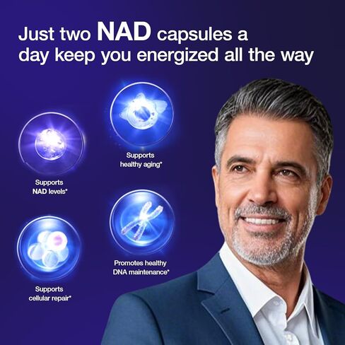 ملحق NAD - Nad Nicotinamide الريبوسيد ريسفيراترول 900mg ، مكملات NAD الشحمية للنساء والرجال ، تدعم الطاقة الخلوية ، مضادة للشيخوخة ، الدماغ والعضلات in Saudi Arabia