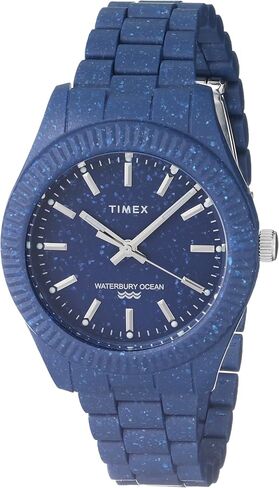 Timex Men's Waterbury Ocean x Peanuts 41mm Watch - Blue Bracelet Blue Dial Blue Case in Saudi Arabia