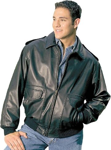 REED Men's Bomber Leather Jacket Union Made in USA in Kuwait