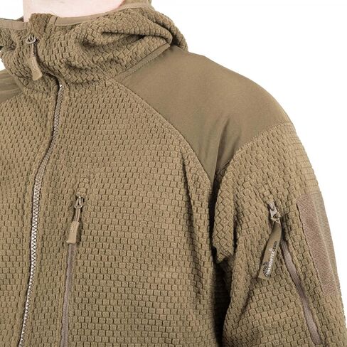Helikon-Tex Men's Alpha Hoodie Jacket Grid Fleece Black in Saudi Arabia