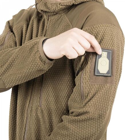 Helikon-Tex Men's Alpha Hoodie Jacket Grid Fleece Black in Saudi Arabia
