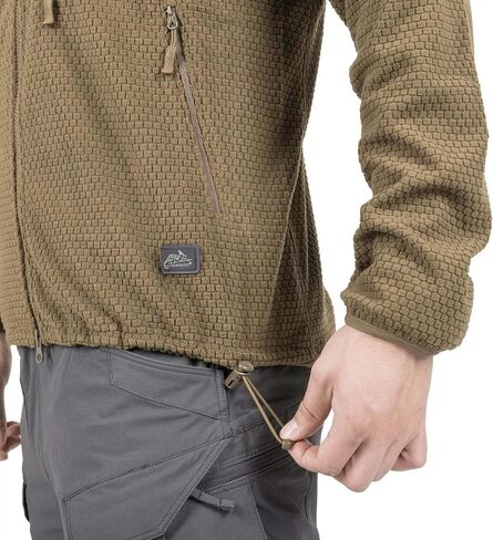 Helikon-Tex Men's Alpha Hoodie Jacket Grid Fleece Black in Saudi Arabia