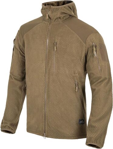 Helikon-Tex Men's Alpha Hoodie Jacket Grid Fleece Black in Saudi Arabia