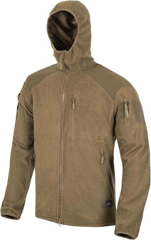 Helikon-Tex Men's Alpha Hoodie Jacket Grid Fleece Black in Saudi Arabia
