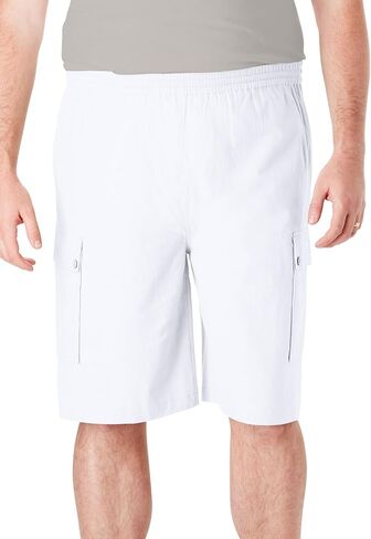 KingSize KS Island Men's Big & Tall Full Elastic Waist Gauze Cargo Shorts in Kuwait