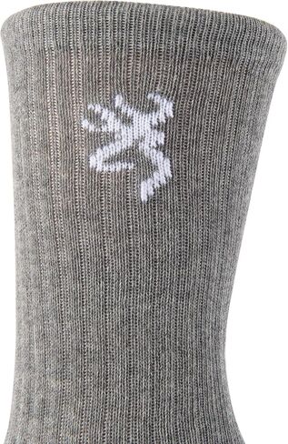 Browning Men's Everyday Crew Sock | Black | 3-Pack, Large, Model:A000457400104 in Saudi Arabia