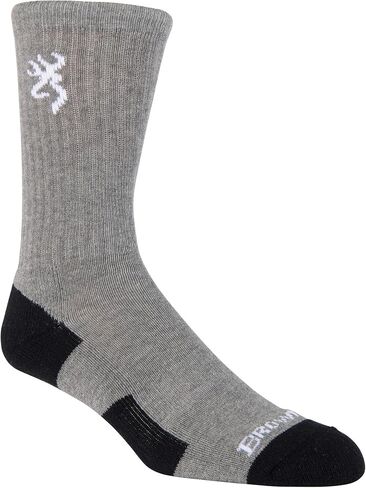 Browning Men's Everyday Crew Sock | Black | 3-Pack, Large, Model:A000457400104 in Saudi Arabia
