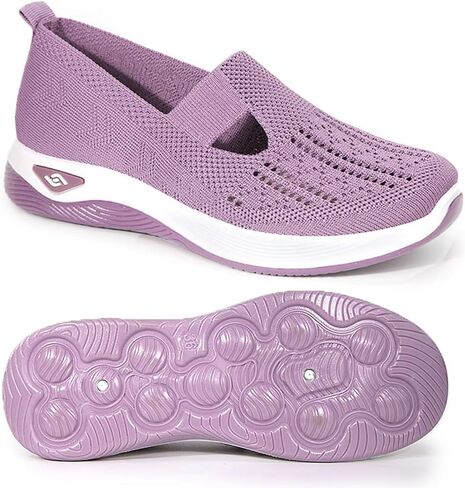 Orthopedic Walking Shoes for Women,2025 New Orthowalkway Womens Shoes,Woven Orthopedic Breathable Walking Sneaker Non-Slip Arch Support Slip on Shoes in Saudi Arabia