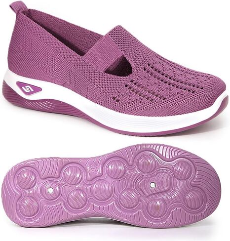 Orthopedic Walking Shoes for Women,2025 New Orthowalkway Womens Shoes,Woven Orthopedic Breathable Walking Sneaker Non-Slip Arch Support Slip on Shoes in Saudi Arabia
