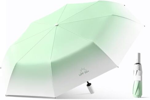 erised's bifrost Gradient Color Compact Travel Folding Automatic Umbrella Portable Parasol Auto Open Close/UV Protection/8 Ribs/Lightweight/Sun Rain/Backpack/Women Kids in Saudi Arabia