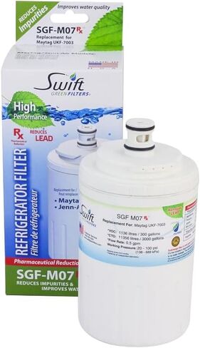 Swift Green Filters SGF-M07 Rx Compatible for UKF7003,UKF7001,EDR7D1,Filter 7 Pharmaceuticals Refrigerator water Filter (1 Pack),Made in USA " in Kuwait