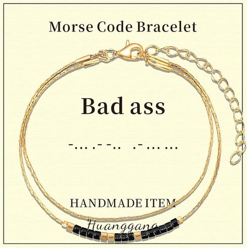 Inspirational Gifts for Women, Morse Code Bracelets Secret Message for Daughter Mom Best Friend Teacher Mother's Day Valentine's Day Birthday Christmas Graduation Unique Funny Gifts in Saudi Arabia