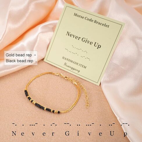 Inspirational Gifts for Women, Morse Code Bracelets Secret Message for Daughter Mom Best Friend Teacher Mother's Day Valentine's Day Birthday Christmas Graduation Unique Funny Gifts in Saudi Arabia