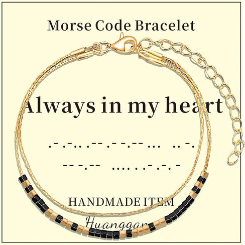 Inspirational Gifts for Women, Morse Code Bracelets Secret Message for Daughter Mom Best Friend Teacher Mother's Day Valentine's Day Birthday Christmas Graduation Unique Funny Gifts in Saudi Arabia