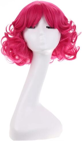 MAGQOO Light Purple Wigs for Women Girls Short Curly Wavy Fluffy Lavender Purple Wig with Bangs Halloween Cosplay Costume Party Wig in Saudi Arabia